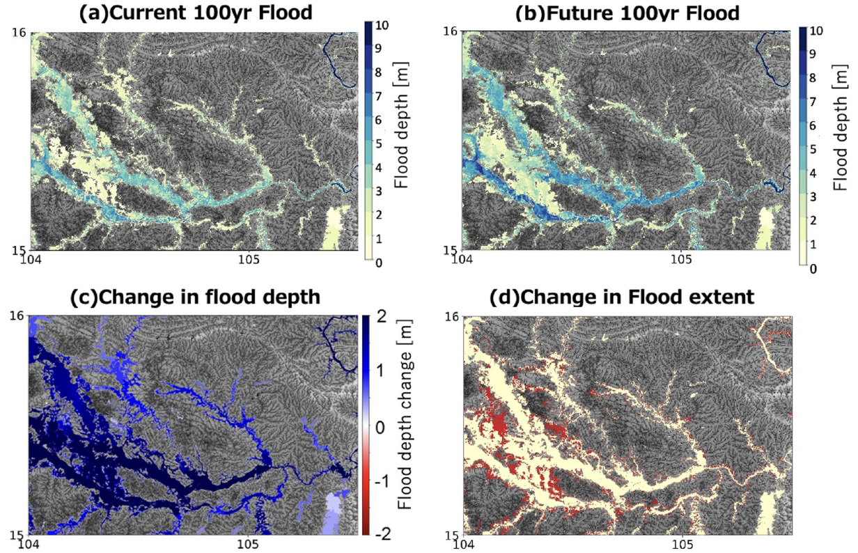 Flood hazard mapping with CaMa-Flood